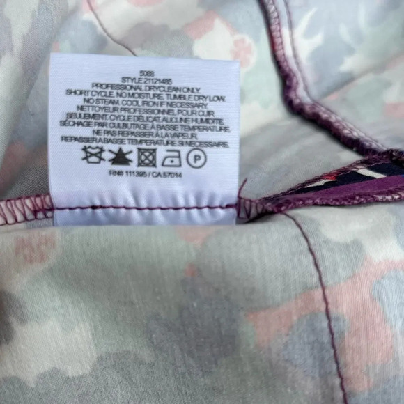 NWT Tory Burch Berdine Abstract Floral Logo Print Dress Amethyst Duriez Size 10 - Picture 10 of 10